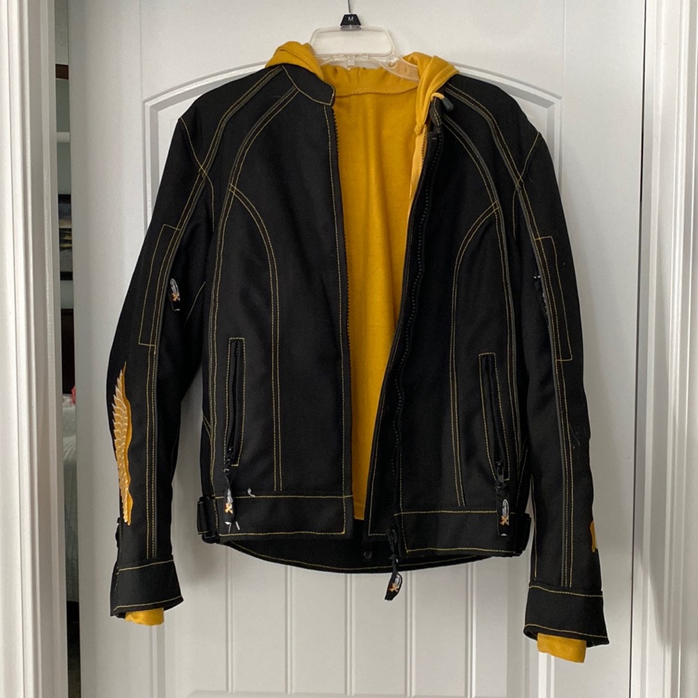 Xelement Motorcycle Riding Jacket Yellow/black Size M